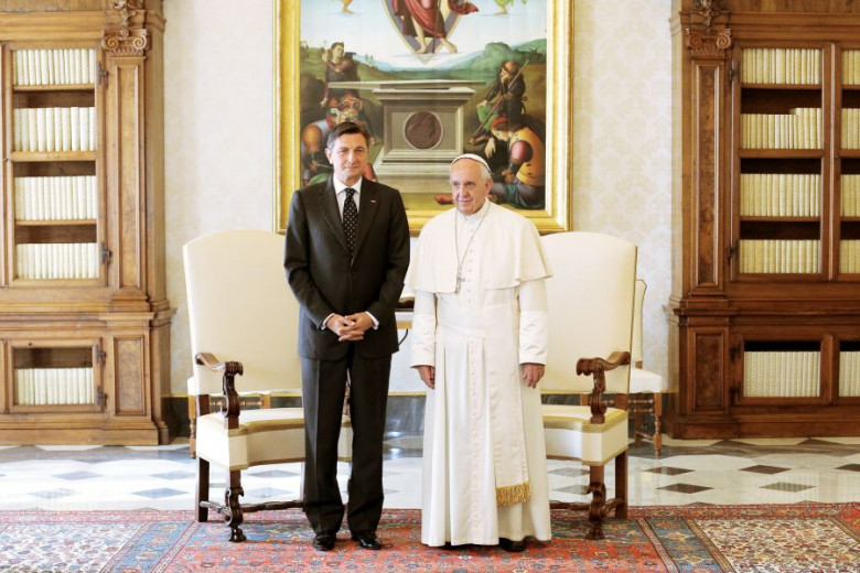Borut Pahor and Pope Francis