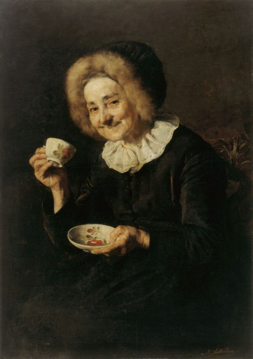 Woman Drinking Coffee, 1888, oil, canvas, 100 x 70 cm by: Ivana Kobilca. 