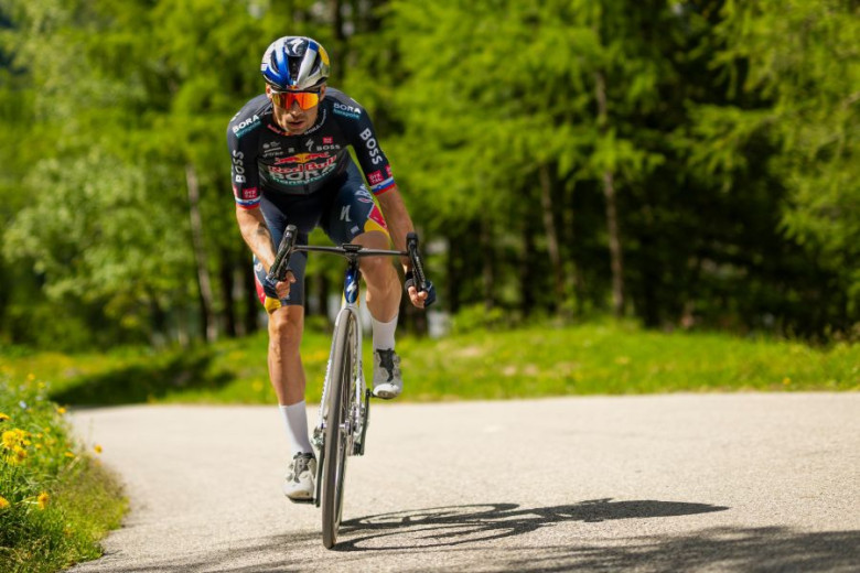 A byciklist on the road