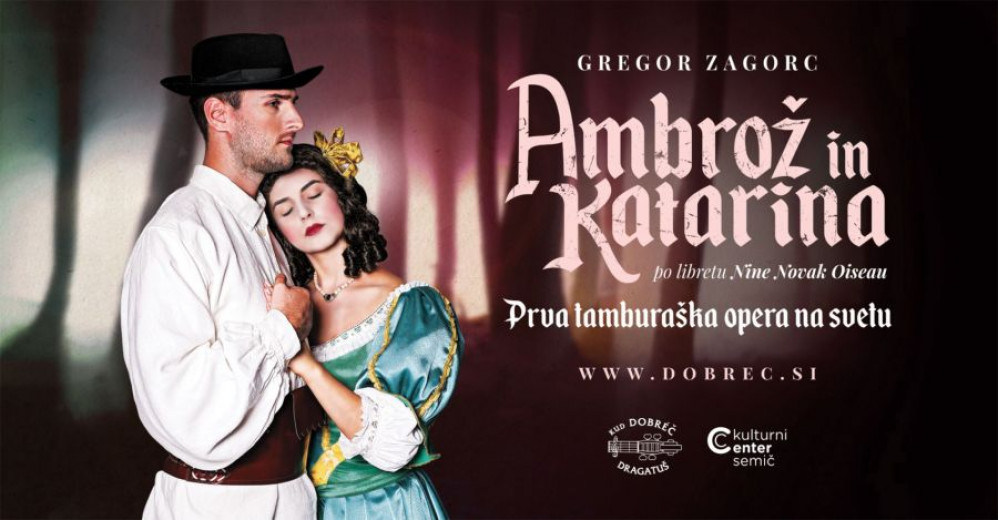 Plakat tamburaške opere Ambrož in Katarina