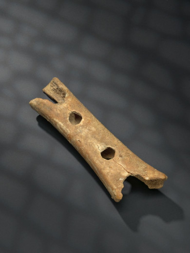 Neanderthal flute from the collection of the National Museum of Slovenia.