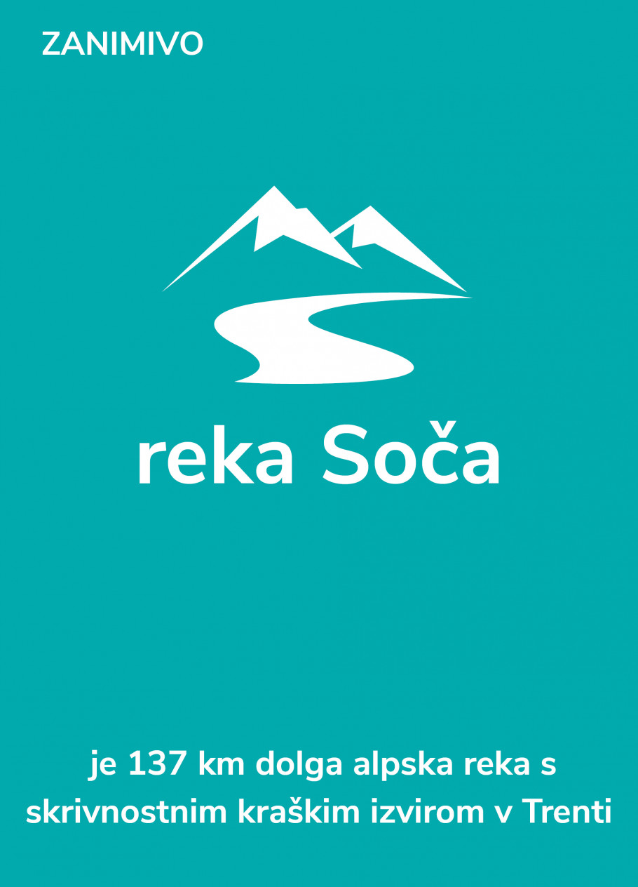 Zanimivo - Reka Soča je 137 km dolga alpska reka s skrivnostnim kraškim izvirom v Trenti