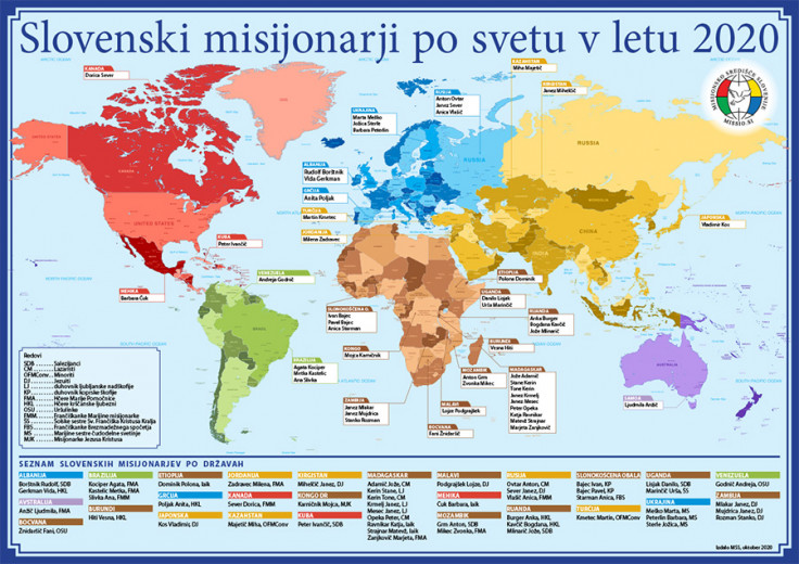 Slovenian missionaries around the globe.