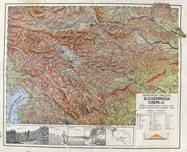 Muzej novejse zgodovine Rocni solski zemljevid Slovenskega ozemlja