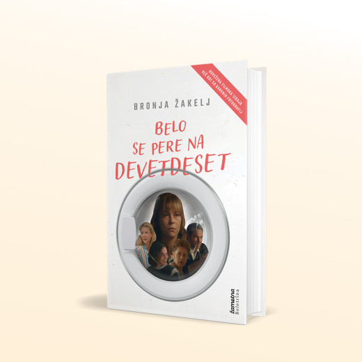 Book cover of the novel Belo se pere na devetdeset by Slovenian author Bronja Žakelj.