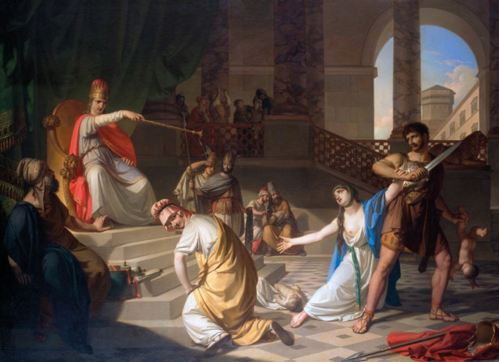Franc Kavčič/Caucig (Gorizia, 1755 – Vienna, 1828) The Judgement of Solomon (1817−1820), oil, canvas, 243 x 340 cm; NG S 1486, National Gallery of Slovenia, Ljubljana. 