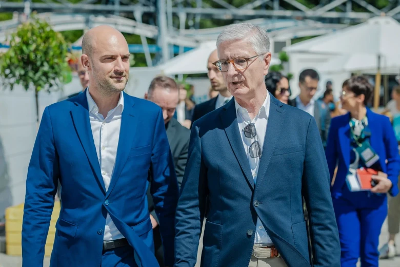 Franjo Bobinac and Jean-Noel Barrota during walk. 