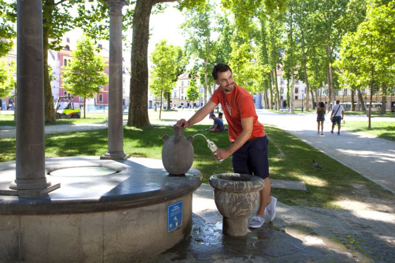 Drinking fountain at Congress Square in Ljubljana