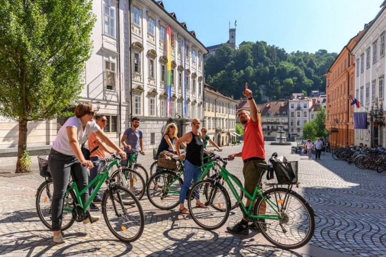 Exploring Ljubljana by bicycle