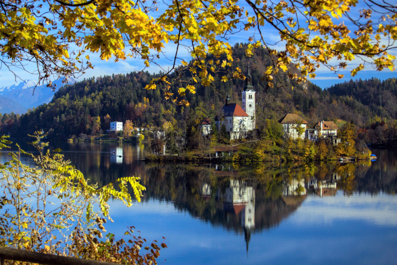 Bled Island in summer.