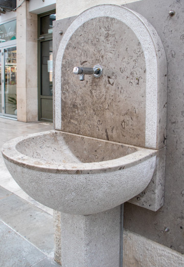 Stone washbasin.