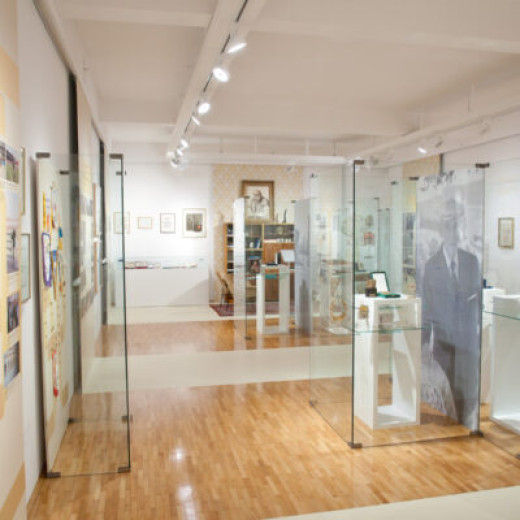 Leon Štukelj exhibition in the museum.